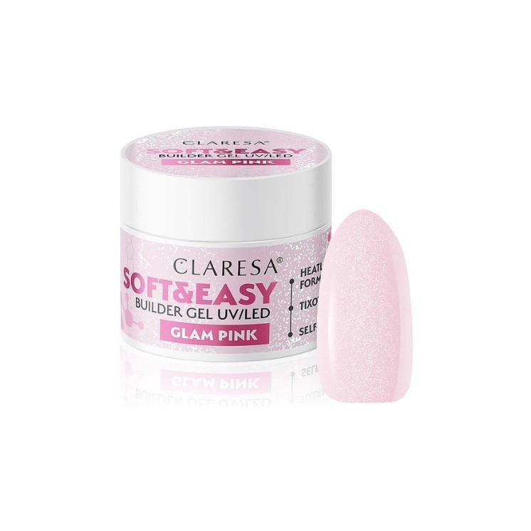 Claresa Soft & Easy Glam Pink nail building gel 45 g