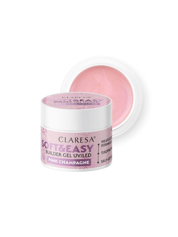 Claresa Soft & Easy Żel budujący do paznokci Pink Champagne 45 g