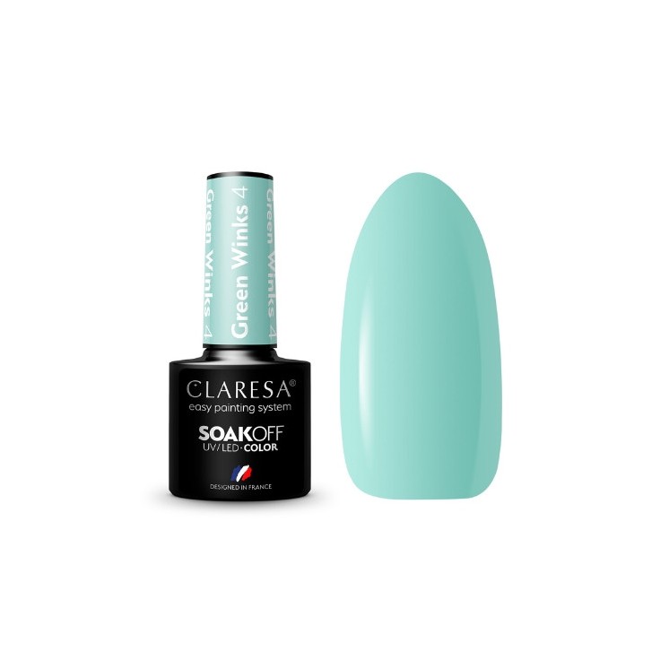 Claresa Green Winks Hybrid nail polish /4/ 5 g