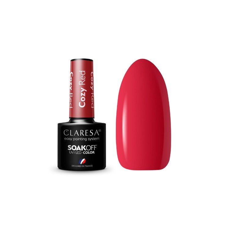 Claresa Cozy Red Lakier hybrydowy do paznokci 5 g
