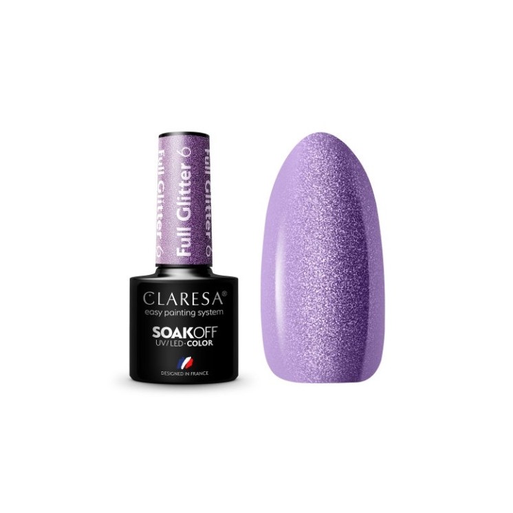 Лак для нігтів Claresa Full Glitter Hybrid /6/ 5 г