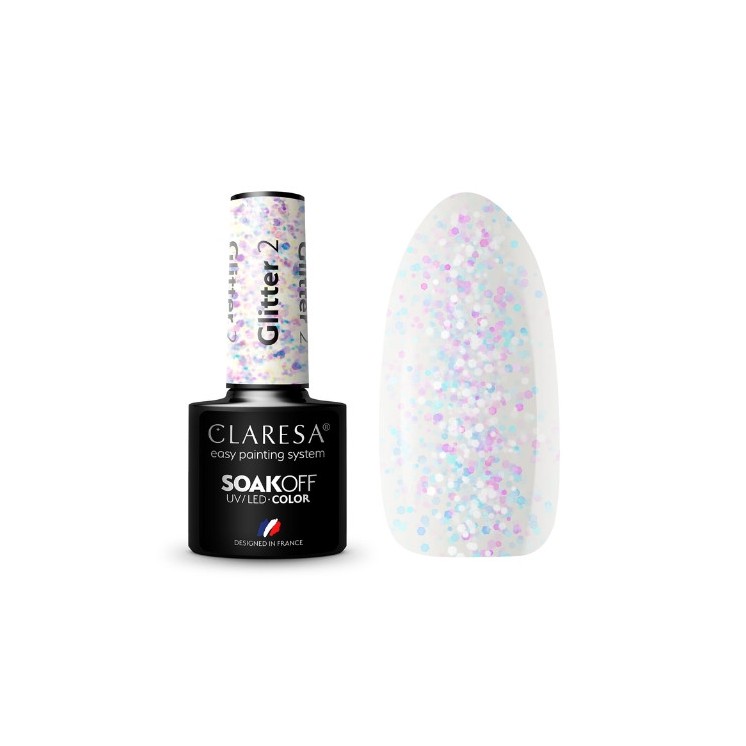 Claresa Glitter Hybrid nail polish /2/ 5 g