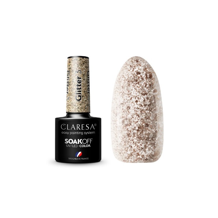 Claresa Glitter Hybrid nail polish /3/ 5 g
