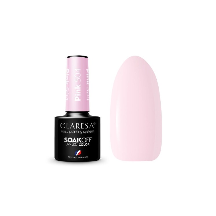 Claresa Pink Hybrid nail polish /504/ 5 g
