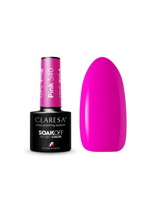 Claresa Pink Lakier hybrydowy do paznokci /540/ 5 g