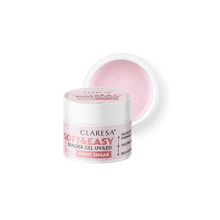 Гель для нарощування нігтів Claresa Soft & Easy Sweet Sugar 45 г