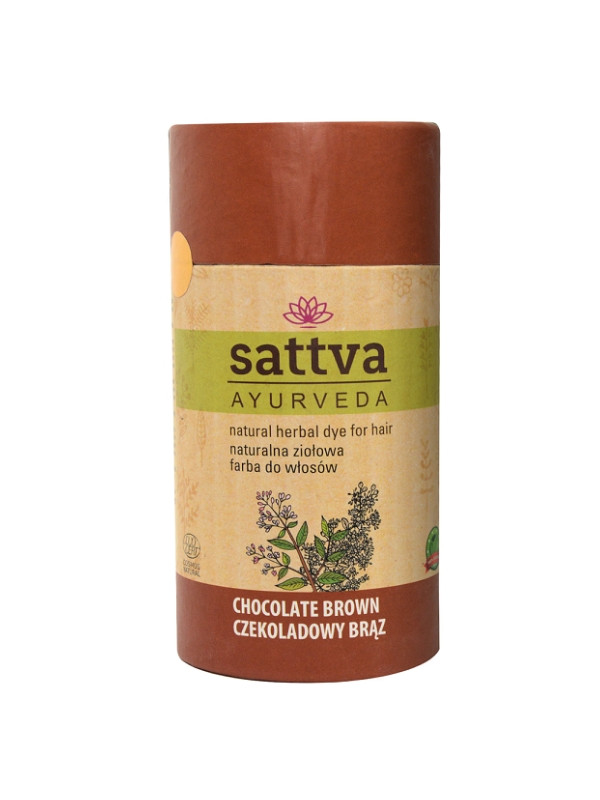 Sattva Ayurveda Naturalna ziołowa Farba do włosów Czekoladowy Brąz 150 g