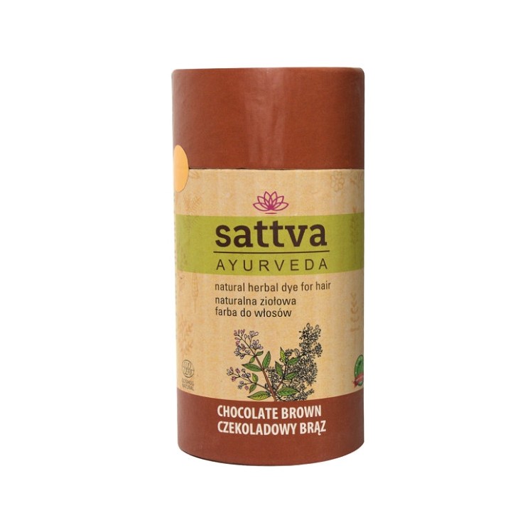 Фарба для волосся Sattva Ayurveda Natural Herbal Chocolate Brown 150 г