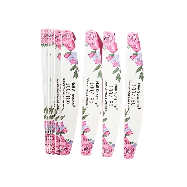 Pink nail file 100/180 10 pieces