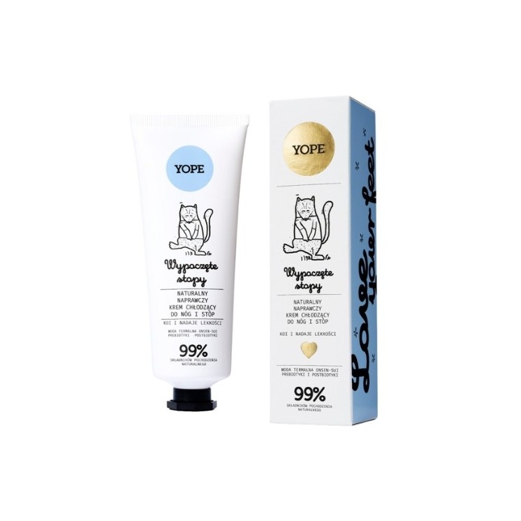YOPE Натуральний відновлюючий охолоджуючий крем для ніг і стоп 75 мл