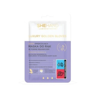 SheHand Luxury Golden Gloves Gold Softening Hand Mask у вигляді рукавичок 1 пара