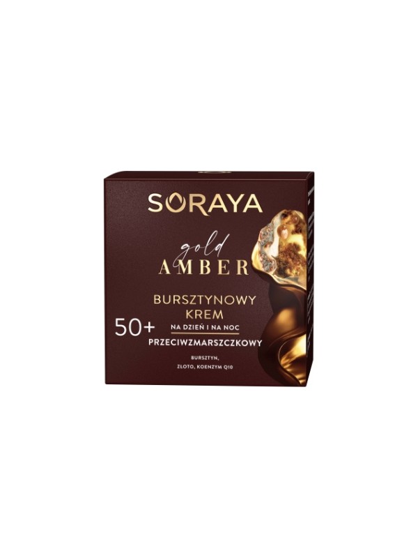 Soraya Gold Amber Bursztynowy Krem do twarzy przeciwzmarszczkowy na dzień i na noc 50+ 50 ml