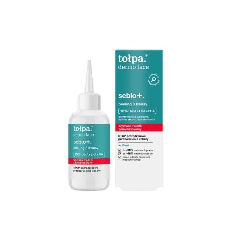 Tołpa Dermo Face Sebio+. Facial Peeling 3 acids 50 ml