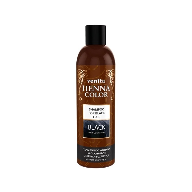 Шампунь Venita Henna Color для темних і чорних волосся Black 250 мл