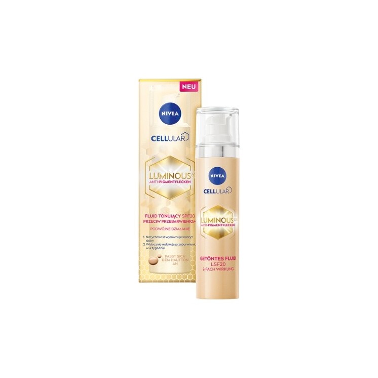 Nivea Cellular Iluminous Anti Spot тонуючий крем для обличчя проти плям SPF20 40 мл