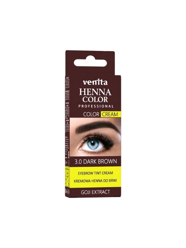 Venita kremowa Henna do brwi /3.0/ Ciemny brąz 30 g