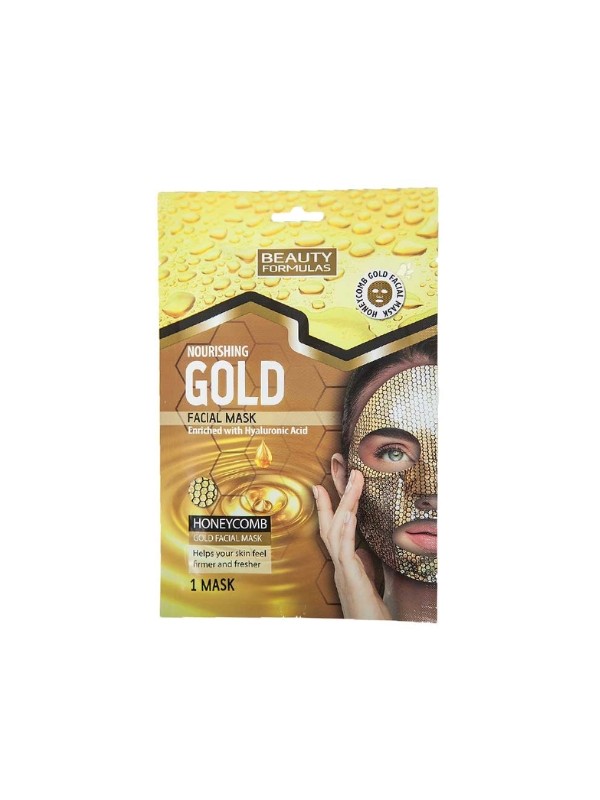 Beauty Formulas Gold odżywcza Maska do twarzy w płachcie 1 sztuka