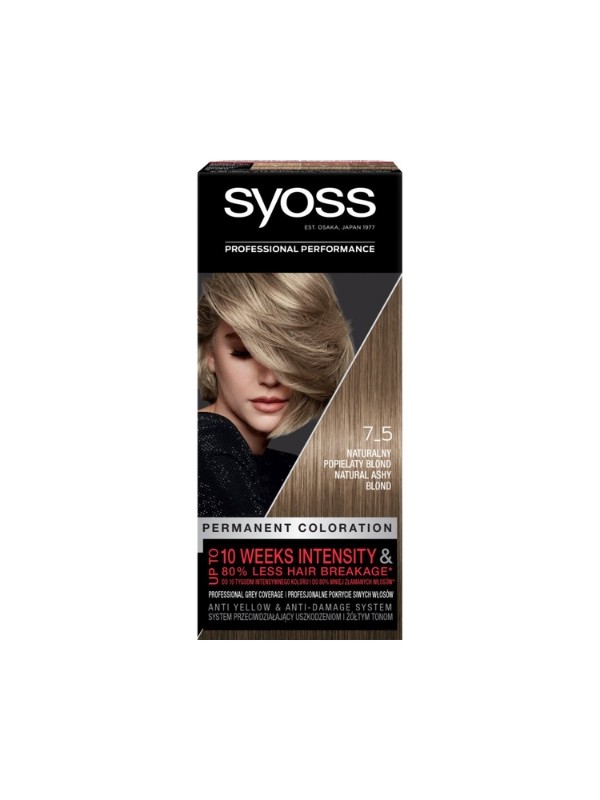 Syoss Farba do włosów /7-5/ Naturalny Popielaty Blond