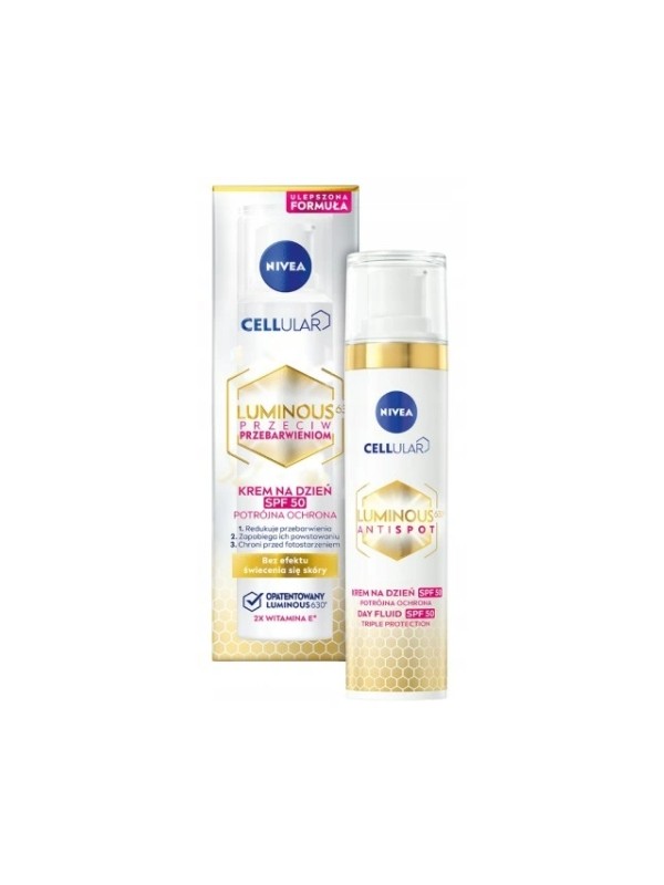 Nivea Cellular Iluminous Anti Spot Krem do twarzy na dzień SPF50 Kuracja na przebarweinia 40 ml