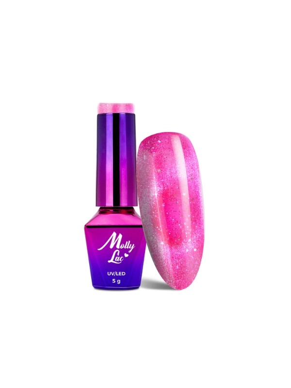 MollyLac /551/ Foxy Eyes Lakier Hybrydowy Blink Me Pink 5 ml