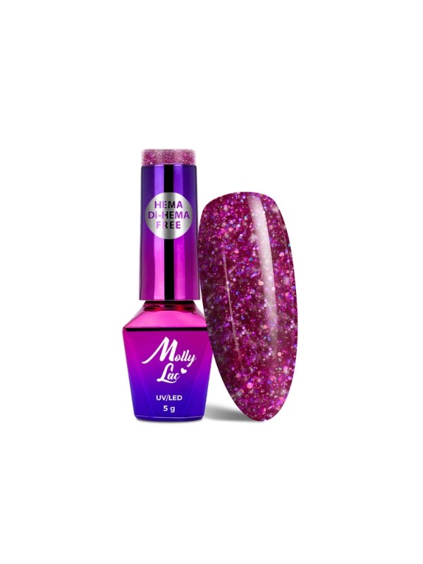 MollyLac /634/ Spotlight Lakier Hybrydowy Pink Fiction 5 ml