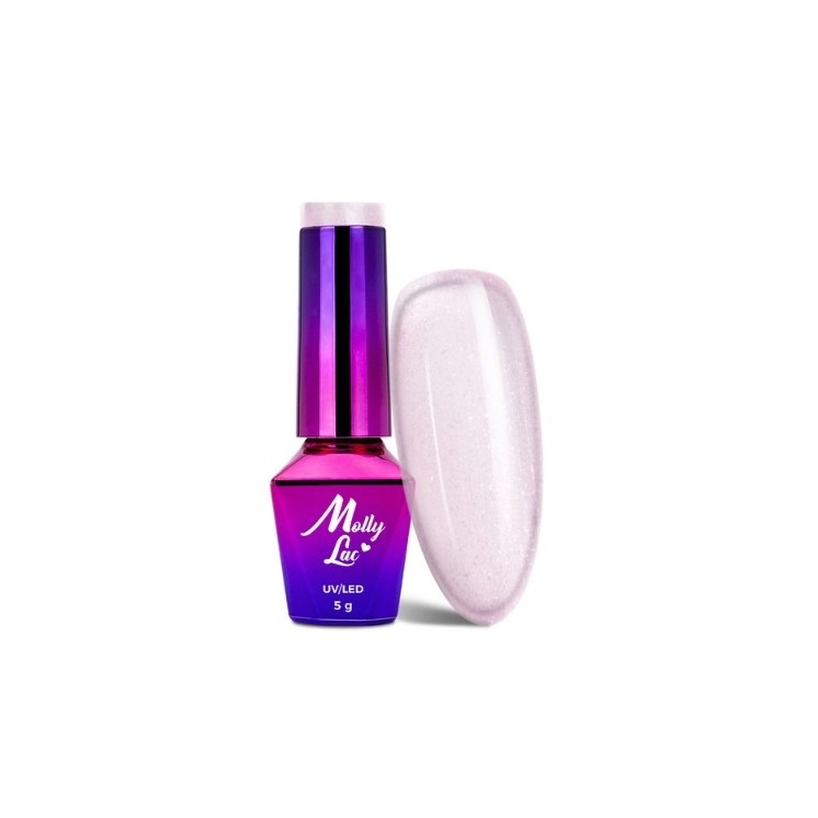 MollyLac /222/ Winter Crystalize Hybrid Nail Polish Petite Roses 5 ml