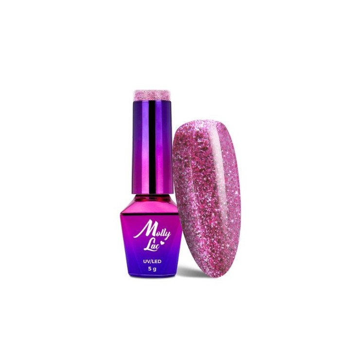 MollyLac /540/ Luxury Glam Hybrid Nail Polish Pink Reflections 5 мл