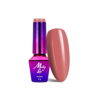 MollyLac /513/ Miss Iconic Hybrid Nail Polish Coral Gloos 5 мл