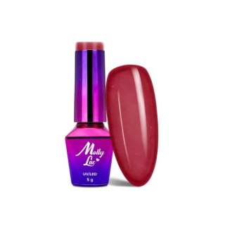 MollyLac /195/ Hearts & Kisses Hybrid Nail Polish Dazzling Heart 5 ml