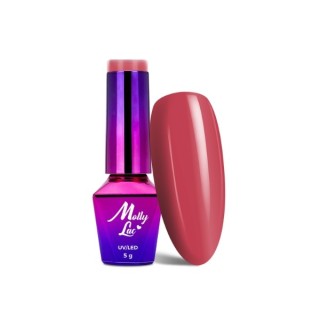 MollyLac /147/ Flamingo Hybrid Nail Polish Strawberry 5 ml