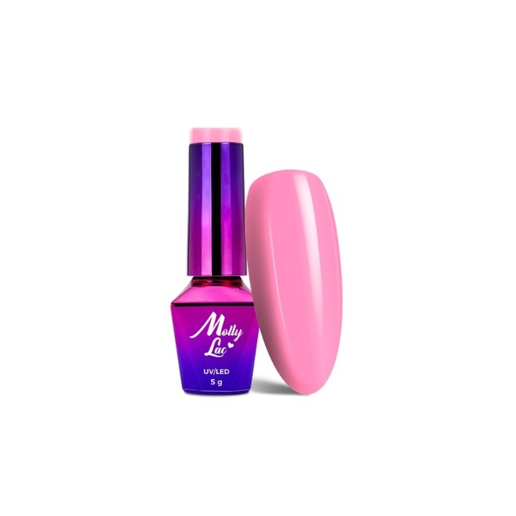 MollyLac /144/ Flamingo Lakier Hybrydowy Garden with Flowers 5 ml