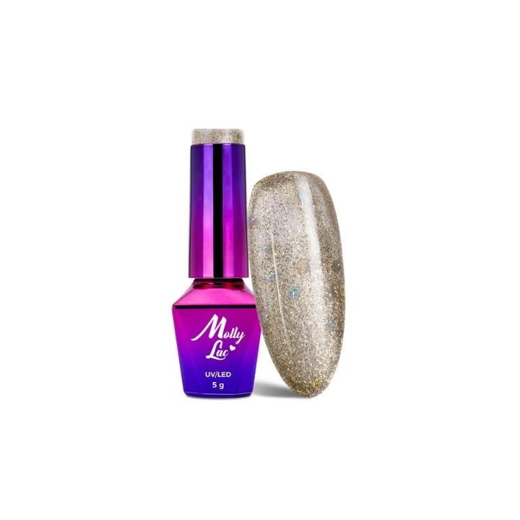 MollyLac /32/ Queens of Life Perfect Gold Hybrid Nail Polish 5 ml