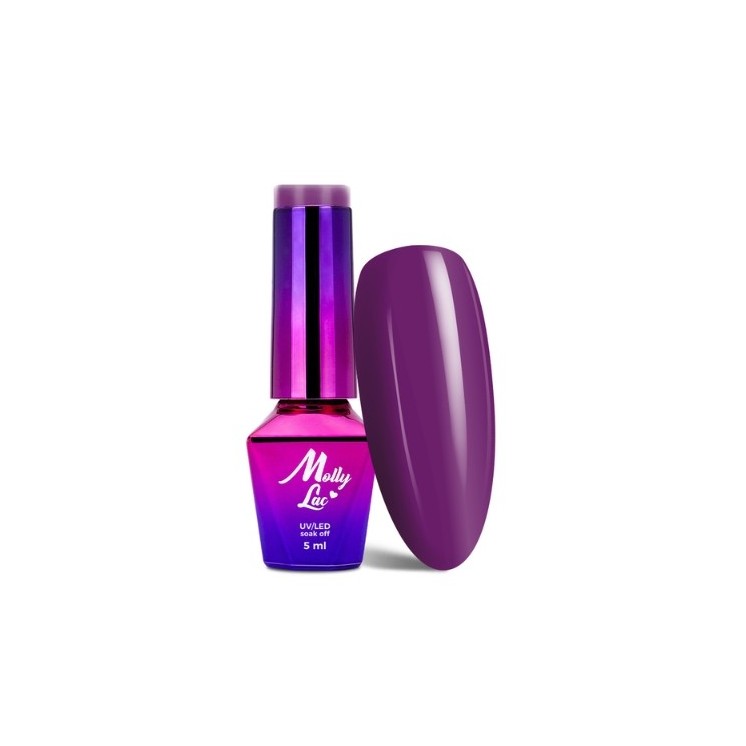 MollyLac /18/ Coctails & Drinks Hybrid Nail Polish Blackcurrant Impress 5 мл