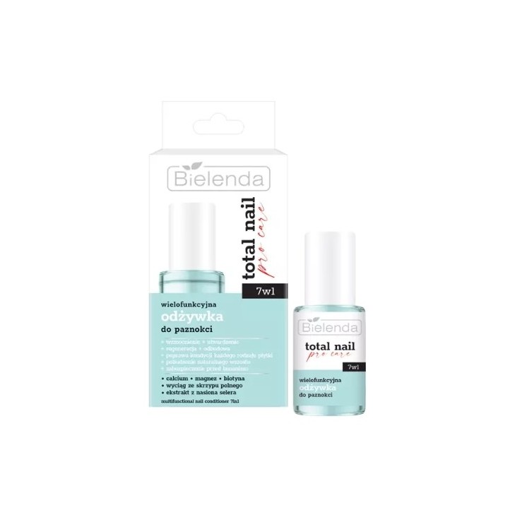 Bielenda Total Nail Pro Care багатофункціональний кондиціонер для нігтів 7в1 10 мл