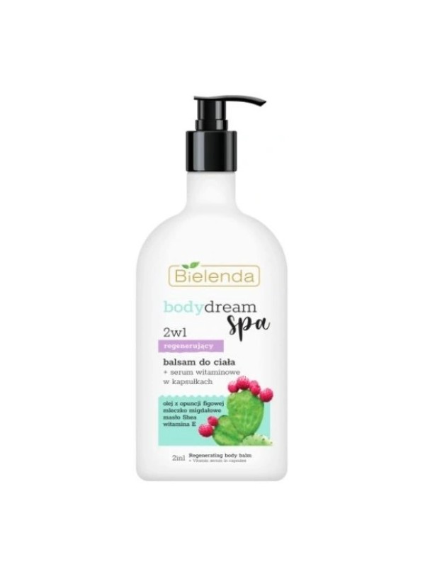 Bielenda Body Dream Spa 2w1 regenerujący Balsam do ciała+ Serum witaminowe w kapsułkach  Opuncja figowa 350 ml