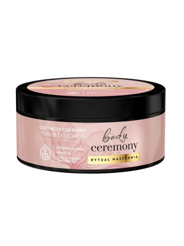 Soraya Body Ceremony odżywczy cukrowy Scrub do ciała Różowa glinka 200 g