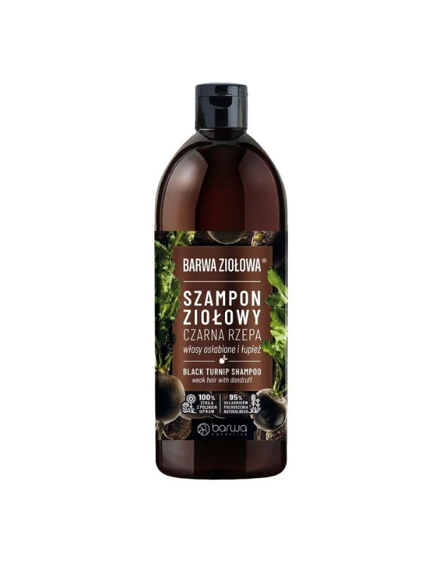 Barwa Ziołowa Szampon ziołowy do włosów osłabionych i z łupieżem Czarna Rzepa 480 ml