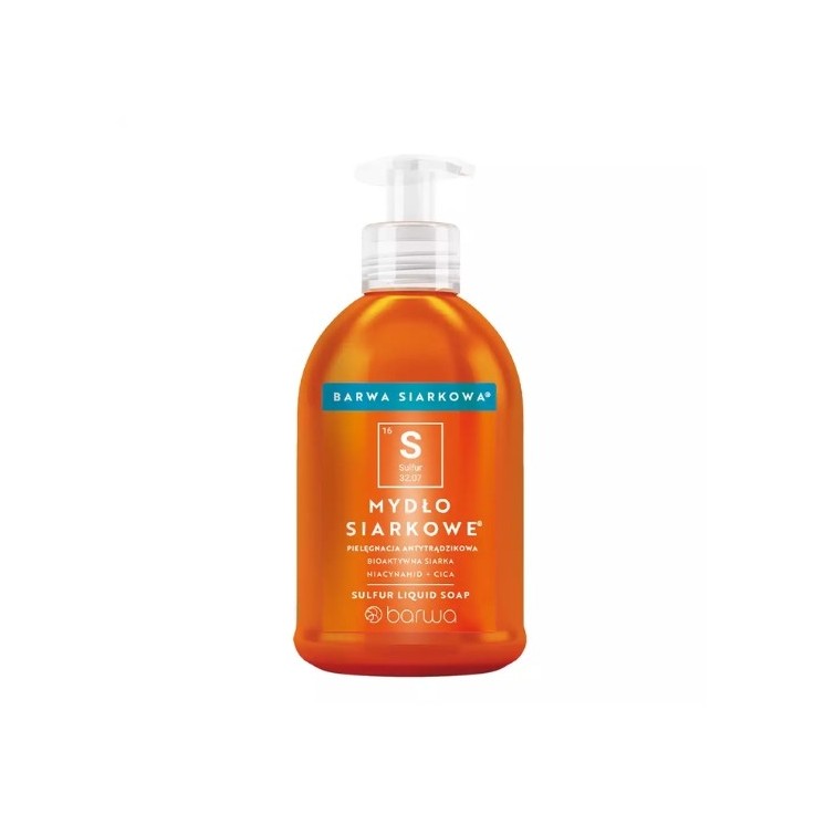 Barwa Sulfur Anti-Acne Liquid Sulfur Soap 300 ml