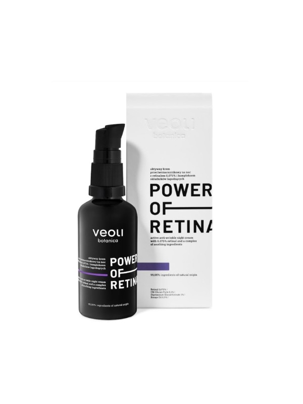 Veoli Botanica Power of Retinal przeciwzmarszczkowy Krem do twarzy na noc Retinal 0,075% 40 ml