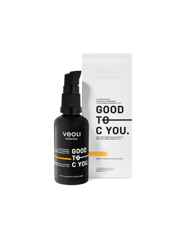 Veoli Botanica Good to C You. atyoksydacyjny Koncentrat do twarzy rozjaśniający z ultrastabilną witaminą C 15% 40 ml