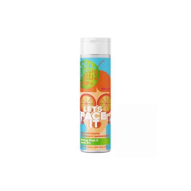 Farmona Tutti Frutti Let's Face It очищаючий міцелярний флюїд з фруктовими кислотами та алое 5 % + Energy Shot C 200 мл