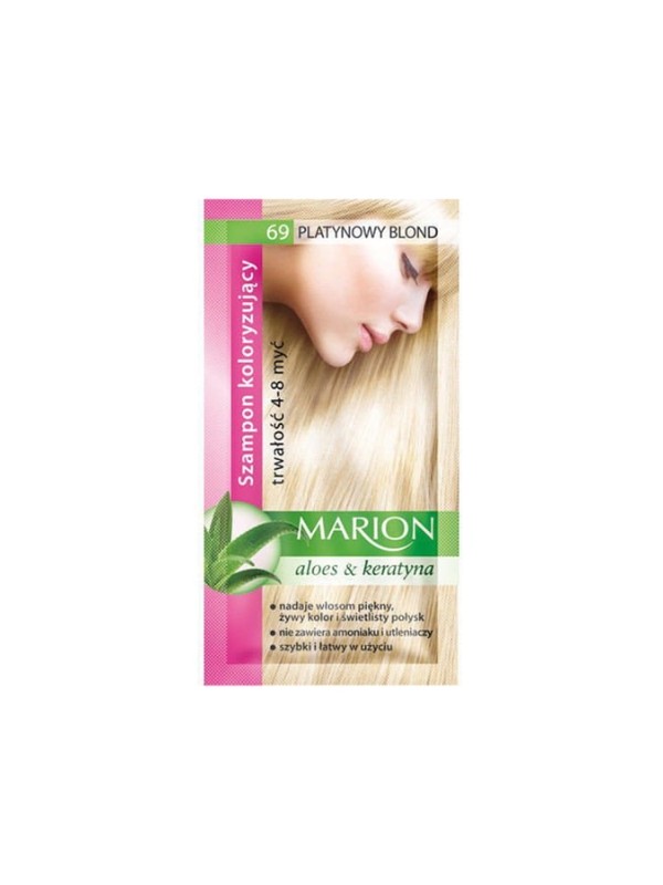 Marion Szampon koloryzujący z wyciągiem z aloesu 4-8 myć /69/ Platynowy Blond 40 ml