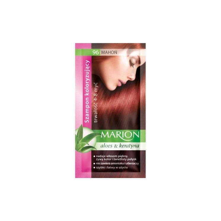 Marion Coloring shampoo with aloe extract 4-8 washes /96/ Mahogany 40 ml