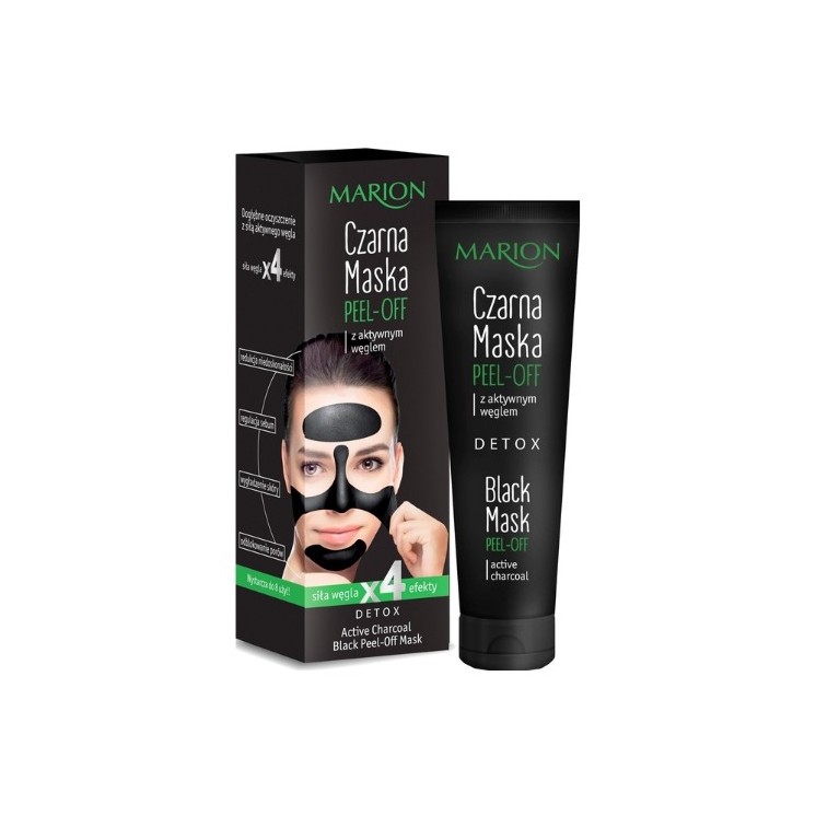 Marion Detox Black Peel-off Mask для обличчя з активованим вугіллям 25 г
