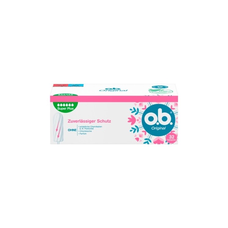 OB Orginal Super Plus hygienic tampons, 32 pieces
