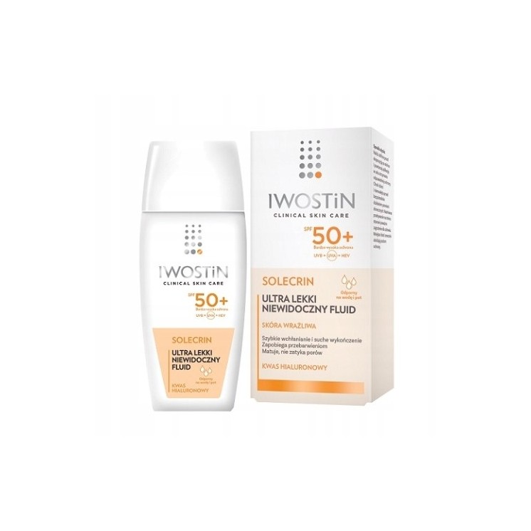 Iwostin Solecrin Ultra невидимий флюїд для обличчя SPF50 40 мл
