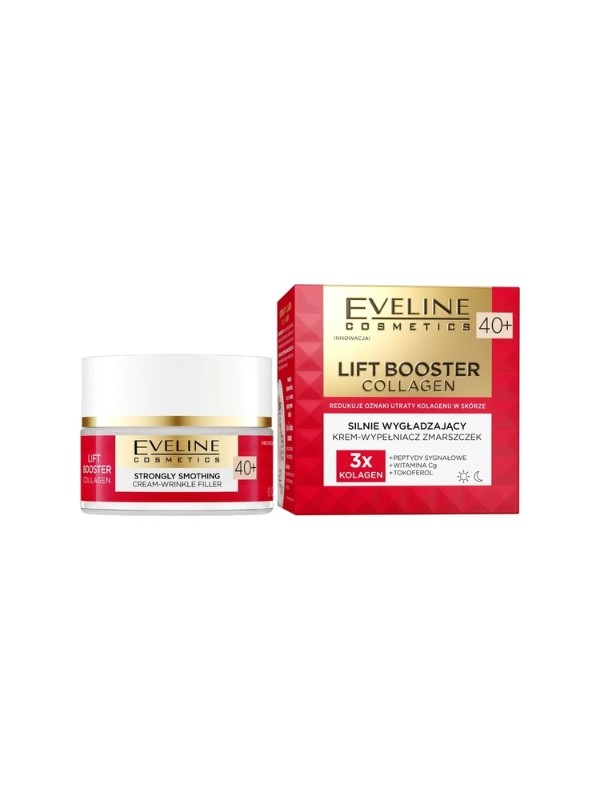 Eveline Lift Booster Collagen Silnie wygładzający Krem - wypełniacz zmarszczek 40+ 50 ml