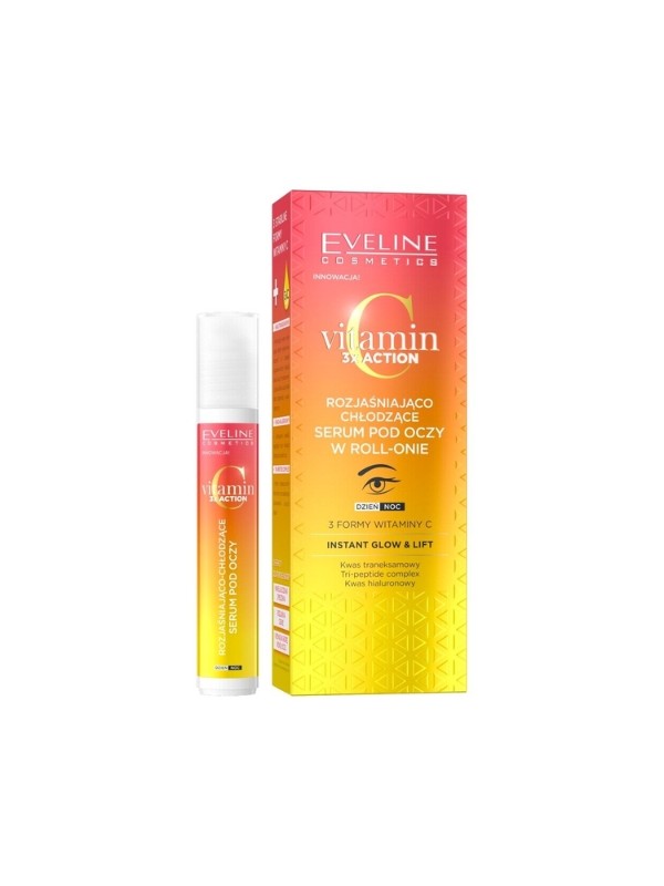 Eveline Vitamin C 3x Action Rozjaśniająco chłodzące Serum pod oczy w roll-onie 15 ml