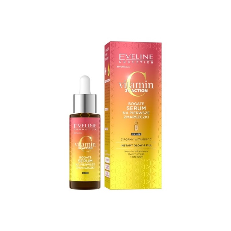 Eveline Vitamin C 3x Action Anti-Wrinkle Night Face Serum 30 ml