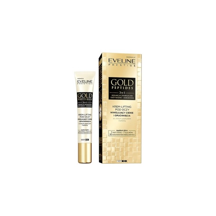 Eveline Gold Peptides Cream - підтяжка очей, усунення темних кіл і набряклості 20 мл